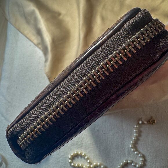 Y2K Coach Horse & Carriage Logo Wallet - Brown Signature C Monogram - Picture 5 of 11